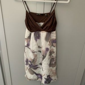 Medium silk floral dress! Never worn.